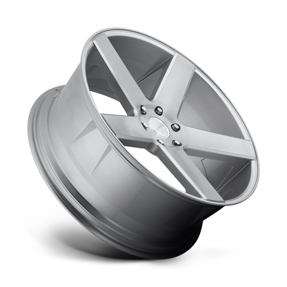 DUB WHEELS BALLER 22X9.5 6X135 +30 OFFSET GLOSS SILVER BRUSHED FORD F150 04-26