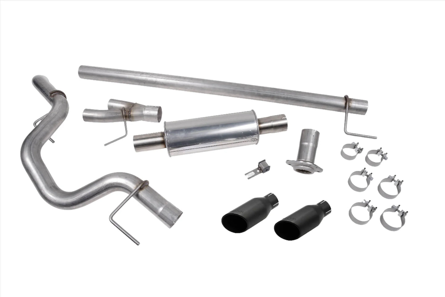 ROUSH PERFORMANCE SIDE EXIT CAT BACK PERFORMANCE EXHAUST BLACK TIP FORD F150 21-26 V8 5.0L