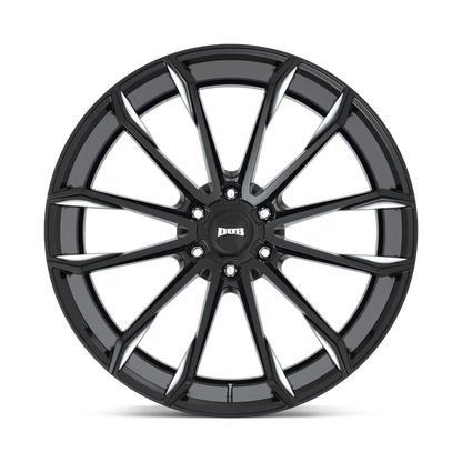 DUB WHEELS CLOUT 24X10 6X135 +30 OFFSET GLOSS BLACK MILLED FORD F150 04-26