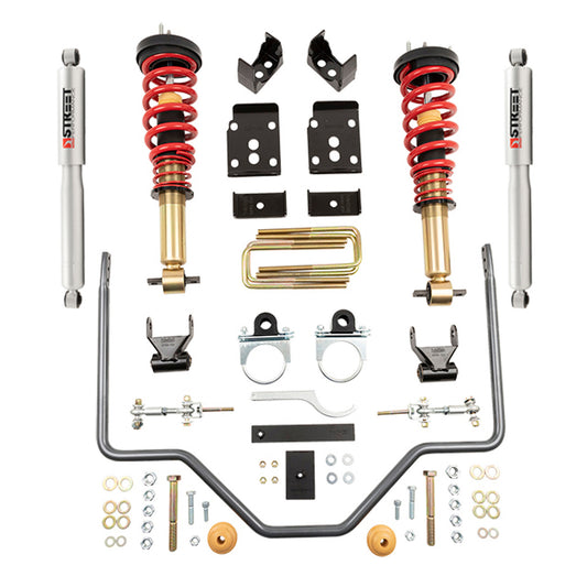 BELLTECH PERFORMANCE HANDLING KIT W/HEIGHT ADJUSTABLE COILOVERS AND REAR SWAY BAR FORD F150 15-20