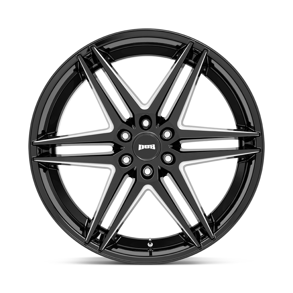 DUB WHEELS DIRTY DOG 26X10 6X135 +30 OFFSET GLOSSY BLACK MILLED FORD F150 04-26