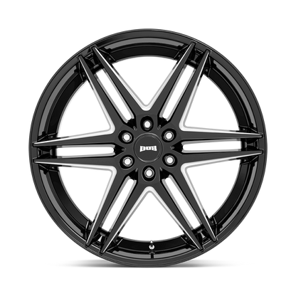 DUB WHEELS DIRTY DOG 26X10 6X135 +30 OFFSET GLOSSY BLACK MILLED FORD F150 04-26