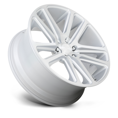 DUB WHEELS FLEX 24X10 6X135 +30 OFFSET GLOSS SILVER BRUSHED FACE FORD F150 04-26