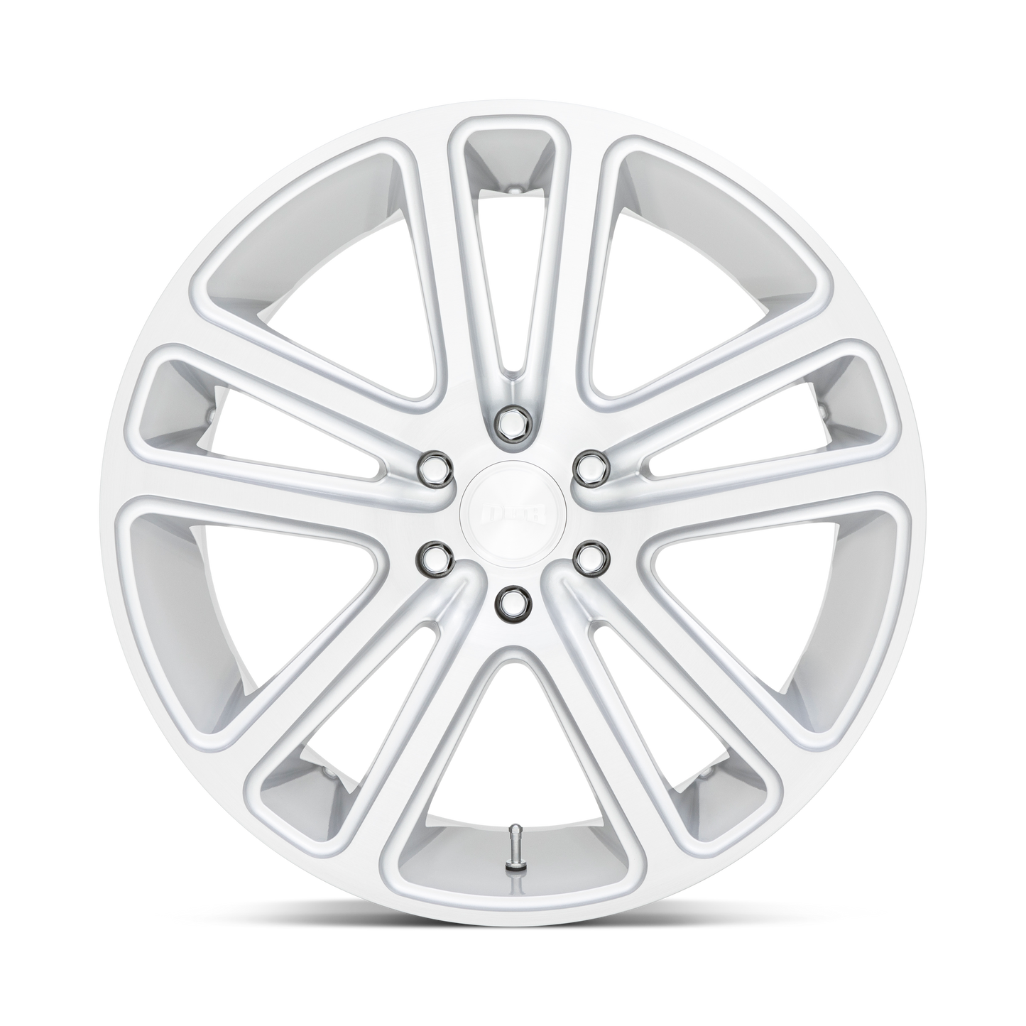 DUB WHEELS FLEX 24X10 6X135 +30 OFFSET GLOSS SILVER BRUSHED FACE FORD F150 04-26