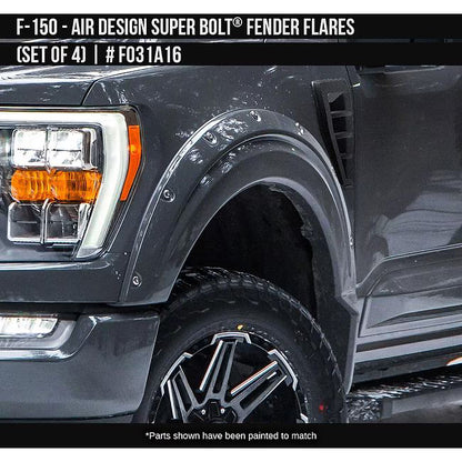 AIR DESIGN SUPER BOLT FENDER FLARE SET FORD F150 21-26