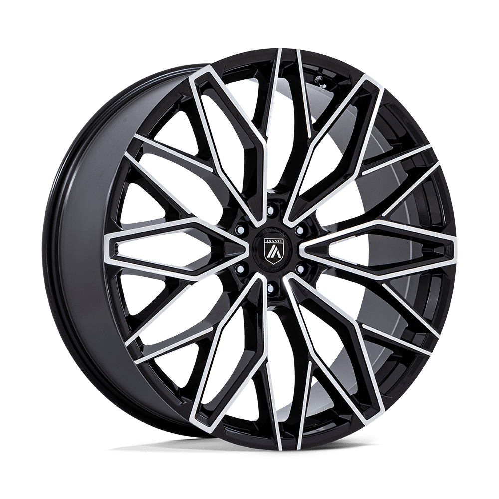 ASANTI WHEELS MOGUL 6 24X10 6X135 +30 OFFSET GLOSS BLACK W/ MACHINED FACE FORD F150 04-26