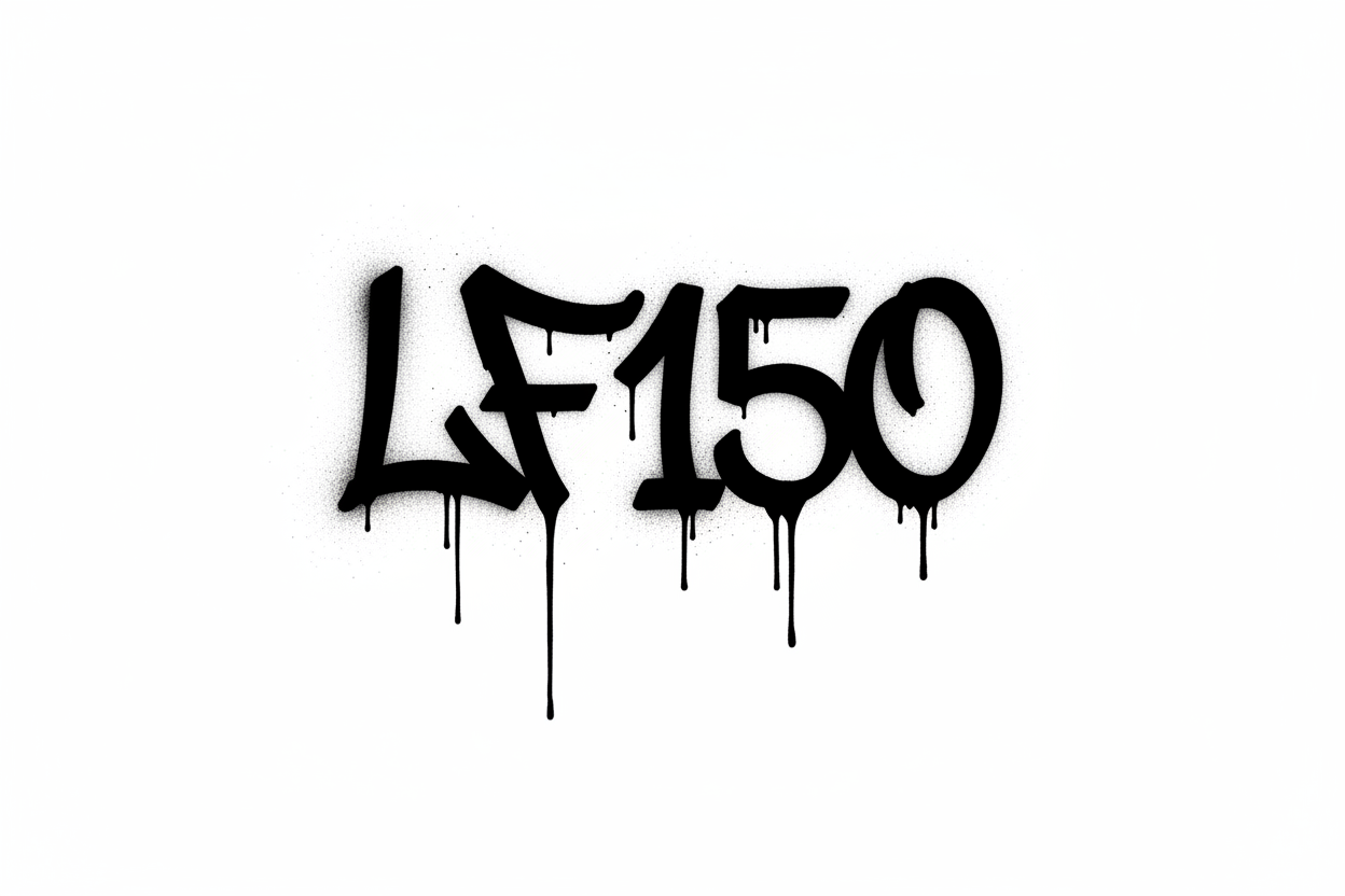 LF150 Graffiti Logo - Black on White