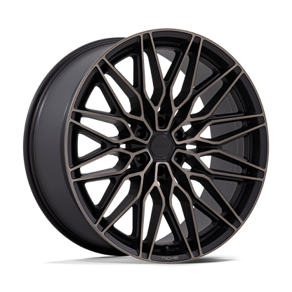 NICHE WHEELS CALABRIA 6 20X9.5 6X135 +30 OFFSET MATTE BLACK W/ MACHINED DARK TINT FACE FORD F150 04-26