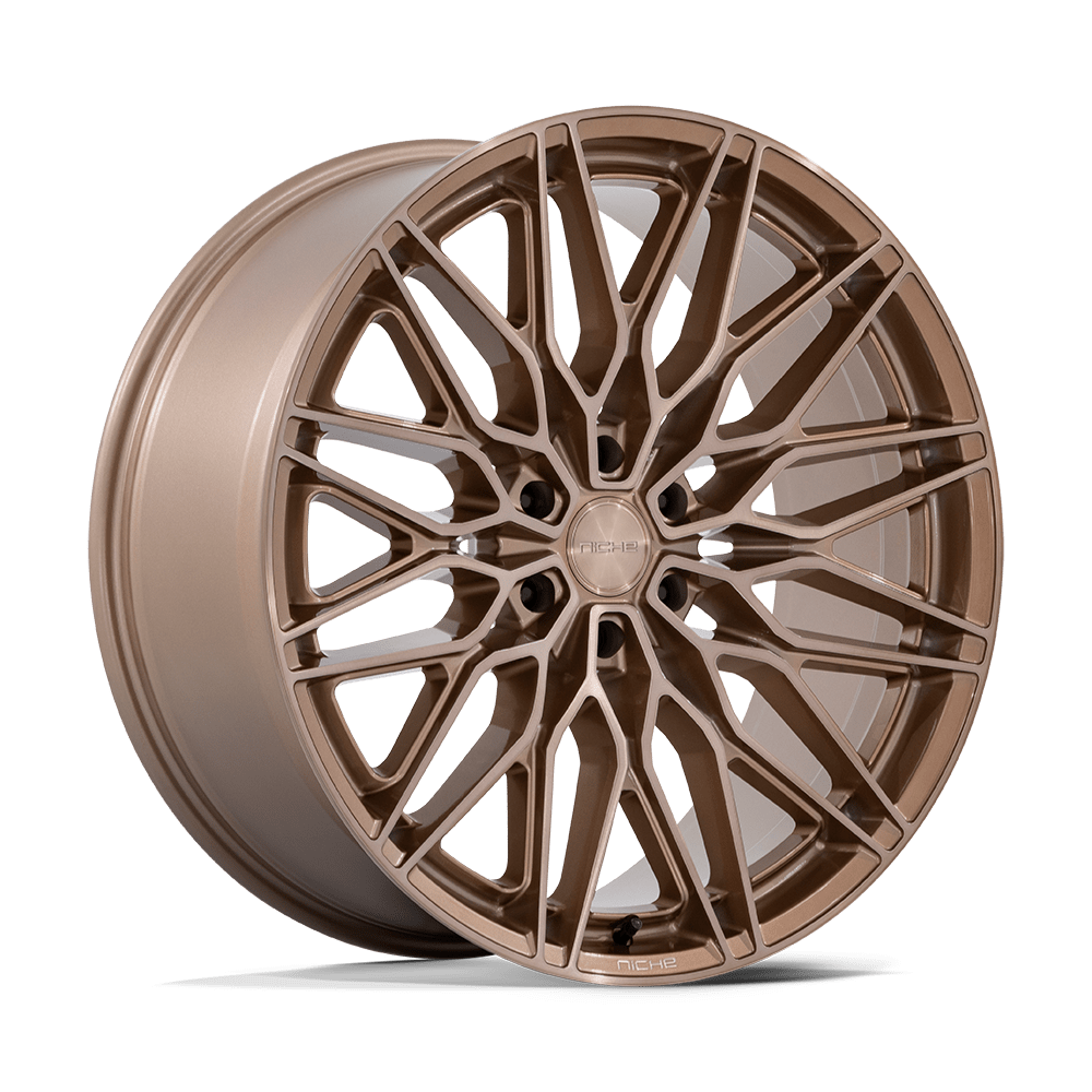 NICHE WHEELS CALABRIA 6 20X9.5 6X135 +30 OFFSET PLATINUM BRONZE FORD F150 04-26