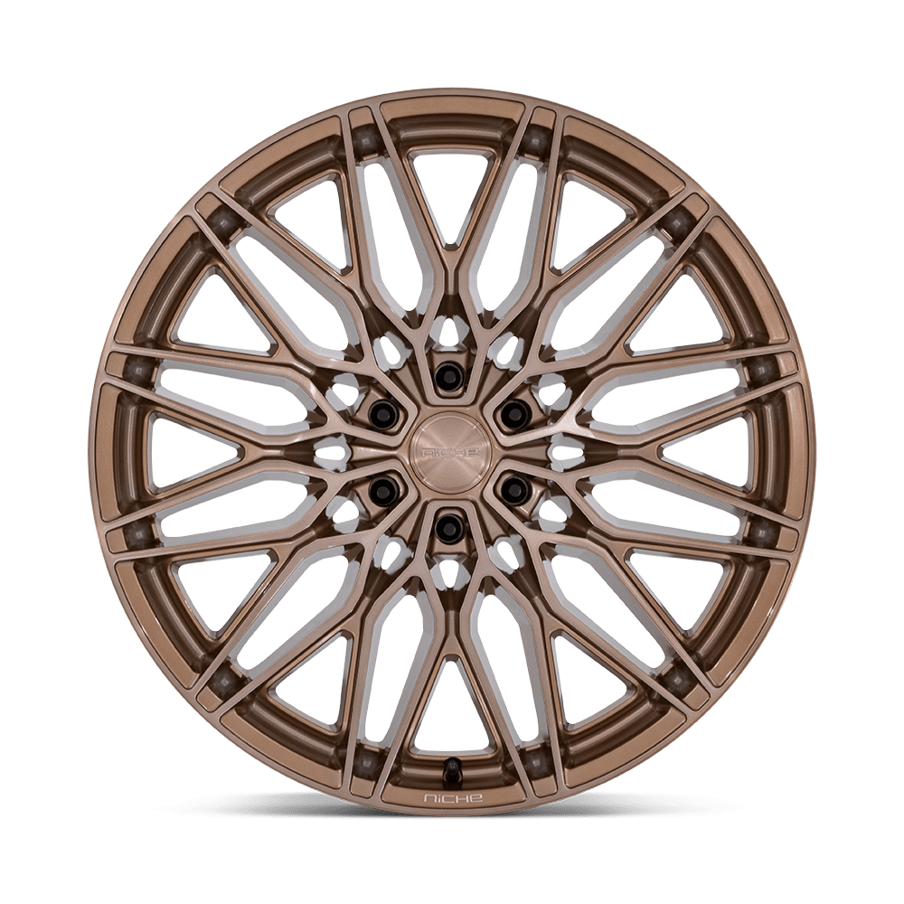 NICHE WHEELS CALABRIA 6 20X9.5 6X135 +30 OFFSET PLATINUM BRONZE FORD F150 04-26