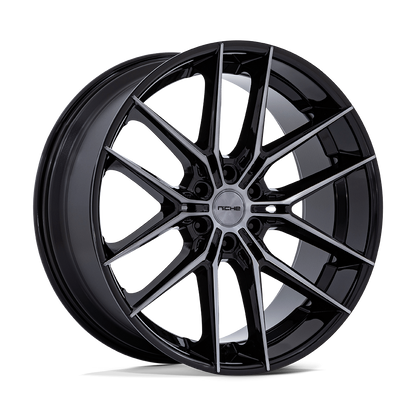 NICHE WHEELS PRODIGY 6 22X9.5 6X135 +25 OFFSET GLOSS BLACK DARK TINTED CLEAR FACE FORD F150 04-26