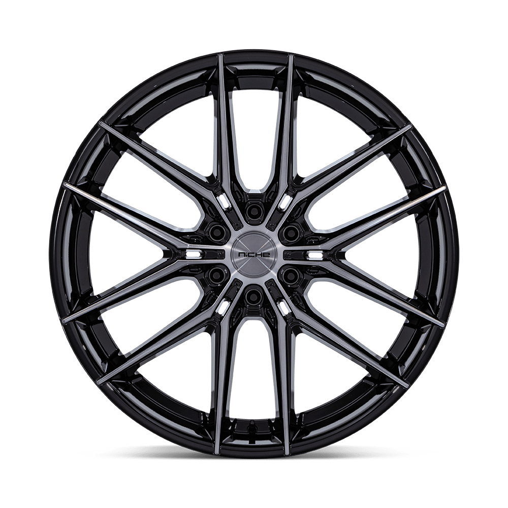 NICHE WHEELS PRODIGY 6 22X9.5 6X135 +25 OFFSET GLOSS BLACK DARK TINTED CLEAR FACE FORD F150 04-26