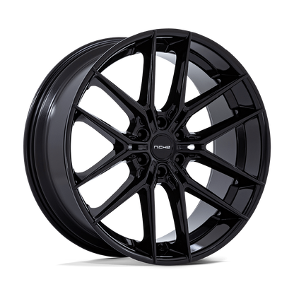 NICHE WHEELS PRODIGY 6 22X9.5 6X135 +25 OFFSET GLOSS BLACK FORD F150 04-26