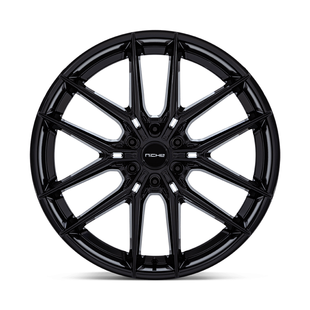 NICHE WHEELS PRODIGY 6 22X9.5 6X135 +25 OFFSET GLOSS BLACK FORD F150 04-26