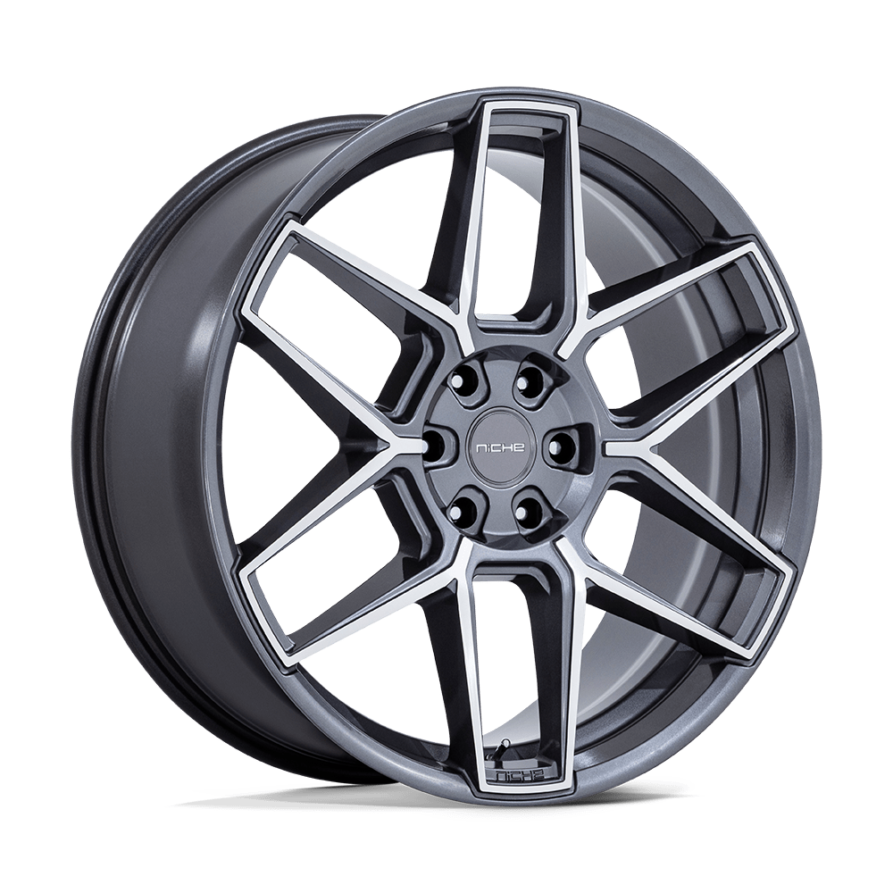 NICHE WHEELS RISE 24X10 6X135 +30 OFFSET ANTHRACITE W/ MACHINED FACE FORD F150 04-26