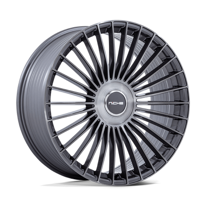 NICHE WHEELS SERENE 24X10 6X135 +30 OFFSET GLOSS TITANIUM BRUSHED FORD F150 04-26