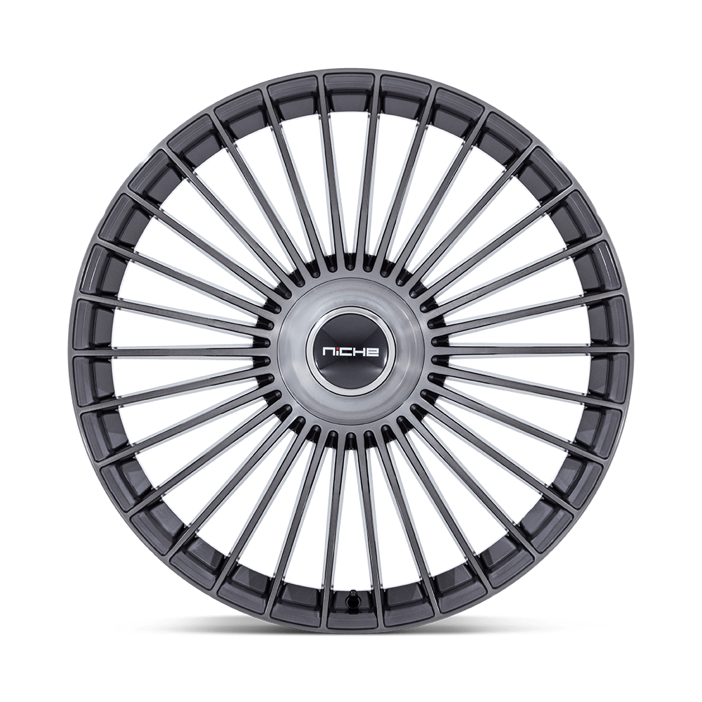 NICHE WHEELS SERENE 24X10 6X135 +30 OFFSET GLOSS TITANIUM BRUSHED FORD F150 04-26