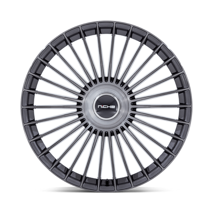 NICHE WHEELS SERENE 24X10 6X135 +30 OFFSET GLOSS TITANIUM BRUSHED FORD F150 04-26