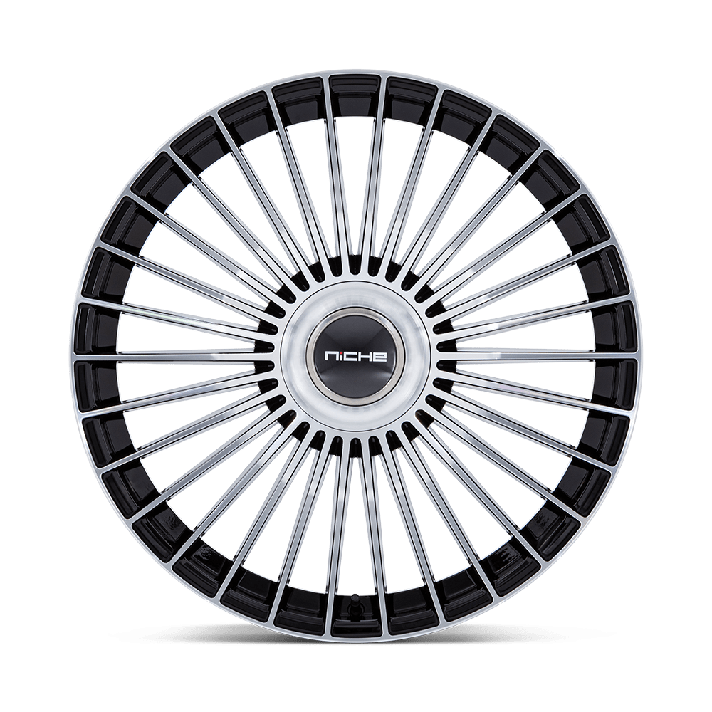 NICHE WHEELS SERENE 22X10 6X135 +30 OFFSET GLOSS BLACK W/MACHINED FACE FORD F150 04-26