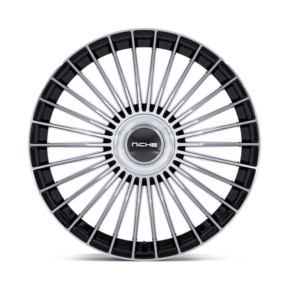 NICHE WHEELS SERENE 22X10 6X135 +30 OFFSET GLOSS BLACK W/MACHINED FACE FORD F150 04-26