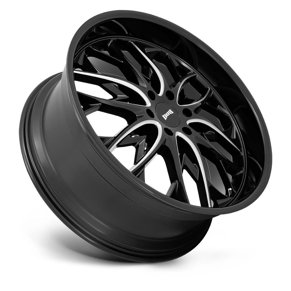 DUB WHEELS OG 24X10 6X135 +30 OFFSET GLOSS BLACK MILLED FORD F150 04-26