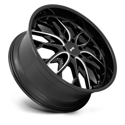 DUB WHEELS OG 24X10 6X135 +30 OFFSET GLOSS BLACK MILLED FORD F150 04-26