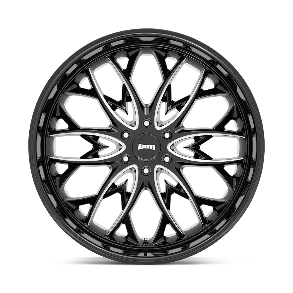 DUB WHEELS OG 24X10 6X135 +30 OFFSET GLOSS BLACK MILLED FORD F150 04-26