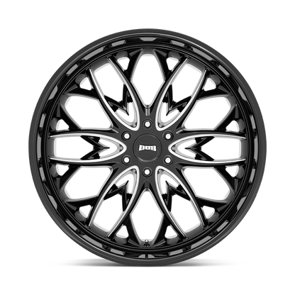 DUB WHEELS OG 24X10 6X135 +30 OFFSET GLOSS BLACK MILLED FORD F150 04-26