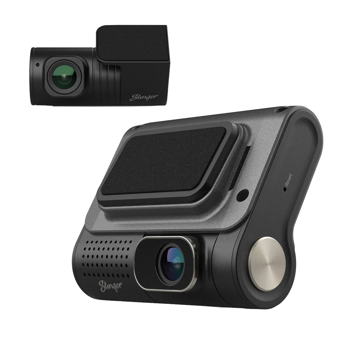 STINGER OPSIS UNIVERSAL 2K QUAD HD FRONT & FHD REAR DASH CAMERA