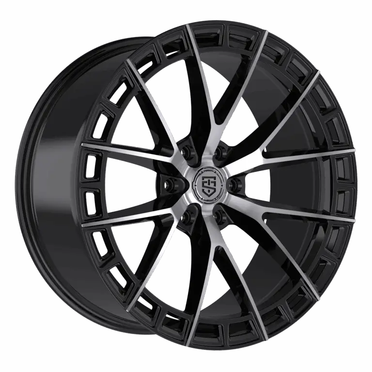 TIS MOTORSPORTS 504MB 22X10 6X135 +24 OFFSET GLOSS BLACK W/ MACHINE FACE FORD F150 04-26