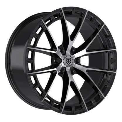 TIS MOTORSPORTS 504MB 22X10 6X135 +24 OFFSET GLOSS BLACK W/ MACHINE FACE FORD F150 04-26