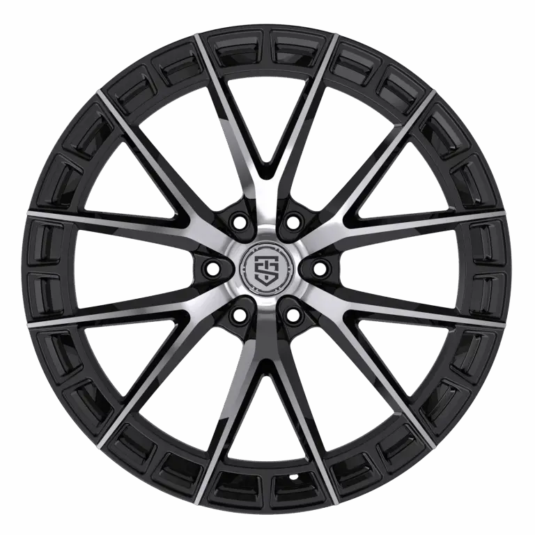 TIS MOTORSPORTS 504MB 22X10 6X135 +24 OFFSET GLOSS BLACK W/ MACHINE FACE FORD F150 04-26