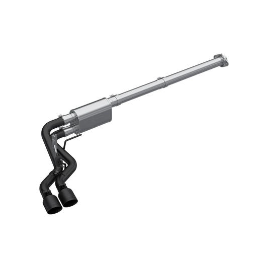 MBRP 3" CAT BACK EXHAUST RACE PROFILE DUAL PRE AXLE BLACK TIPS EXIT FORD F150 21-26