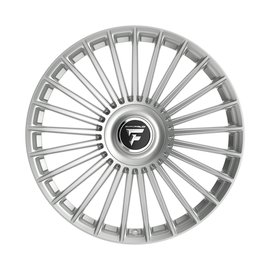 FITTIPALDI WHEELS FS370 22X9.5 6X135 +25 OFFSET HYPER SILVER FORD F150 04-26