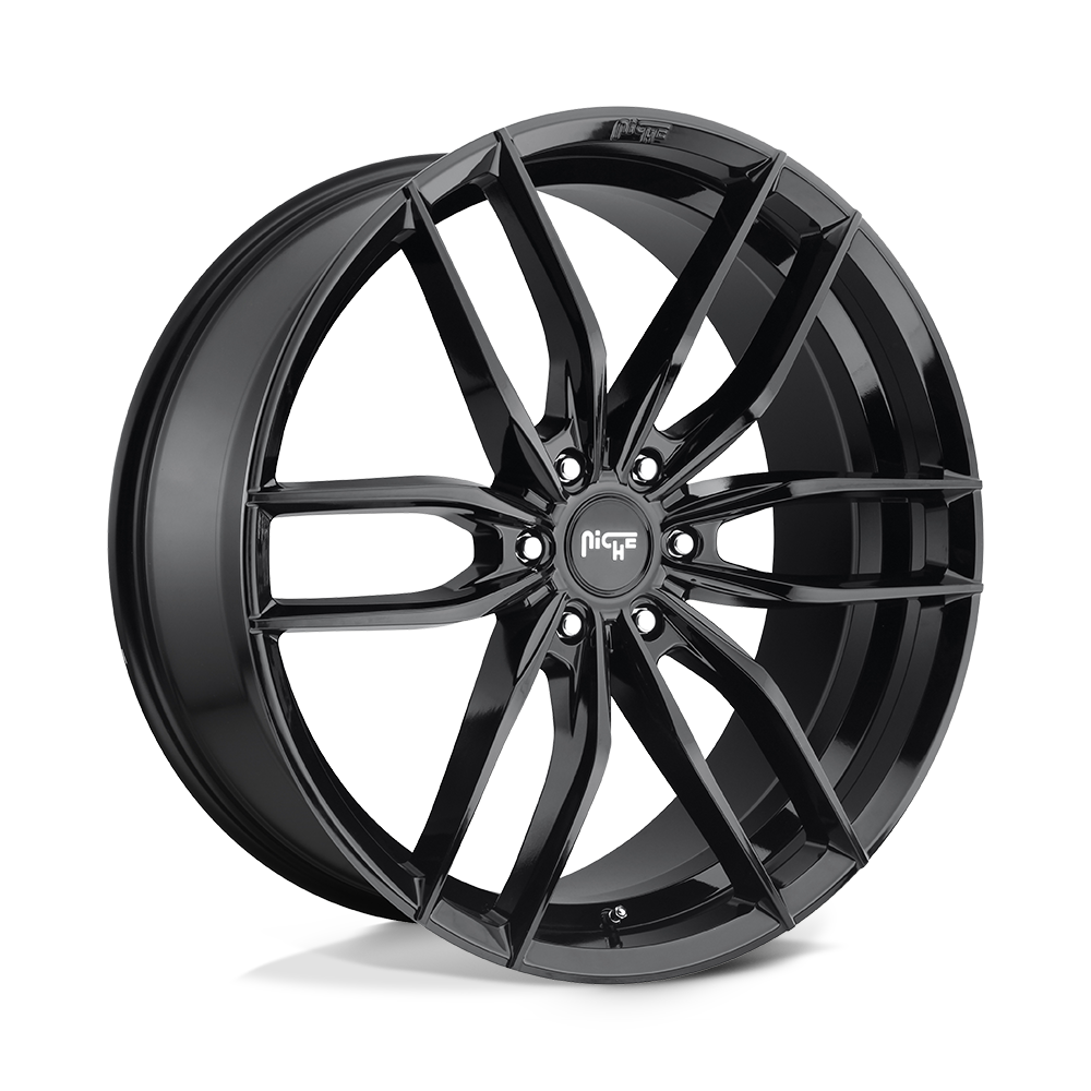 NICHE WHEELS VOSSO 22X9.5 6X135 +30 OFFSET GLOSS BLACK FORD F150 04-26